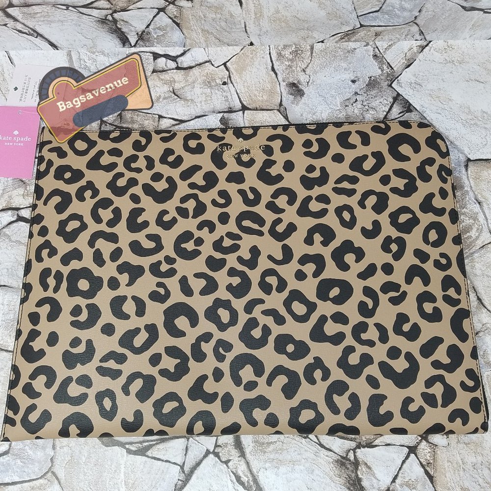 Laptop Sleeve Leopard Brown Black Universal Laptop Case Kate Spade